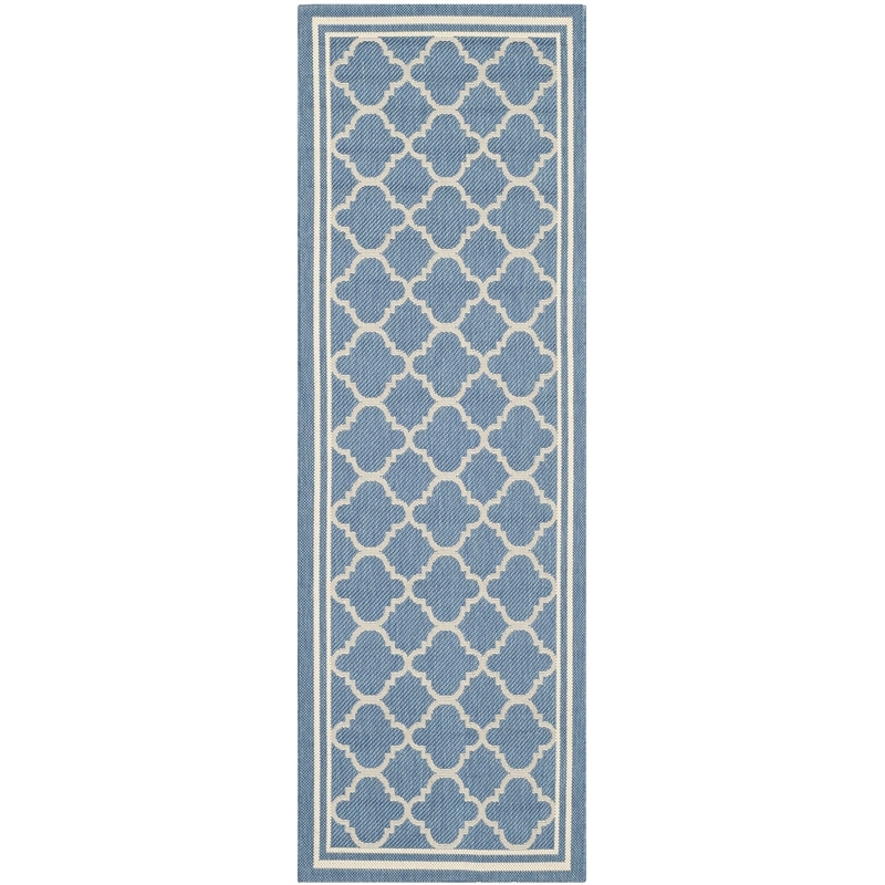 Safavieh Courtyard Blue Indoor Outdoor Rug - Runner 2'3