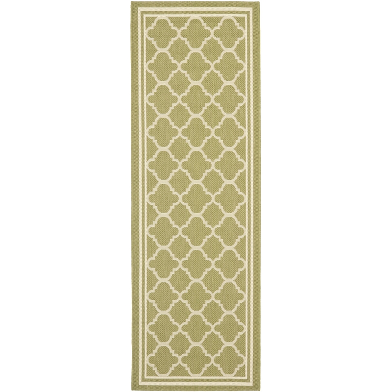 Safavieh Courtyard Green Indoor Outdoor Rug - Runner 2'3