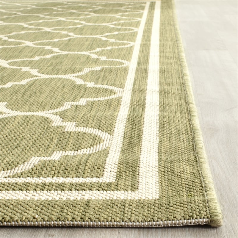 Safavieh Courtyard Green Indoor Outdoor Rug - Runner 2'3