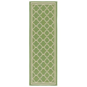 Safavieh Courtyard Green Indoor Outdoor Rug - Runner 2'3&quot x 16'