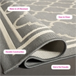 Safavieh Courtyard Anthracite Indoor Outdoor Rug - Runner 2'3
