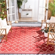 Safavieh Courtyard Red Indoor Outdoor Rug - Square 5'3
