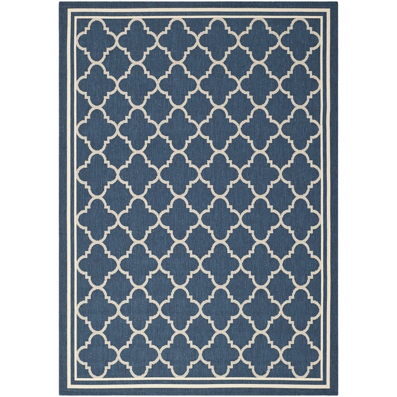 Safavieh Courtyard Navy Indoor Outdoor Rug - 5'3