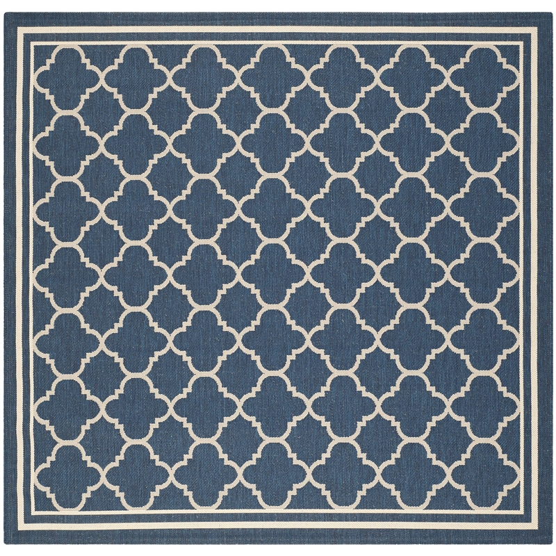 Safavieh Courtyard Navy Indoor Outdoor Rug - Square 4'