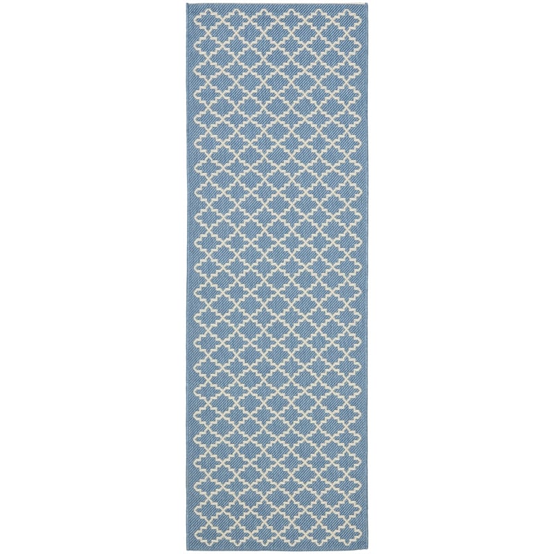 Safavieh Courtyard Blue Indoor Outdoor Rug - Runner 2'3