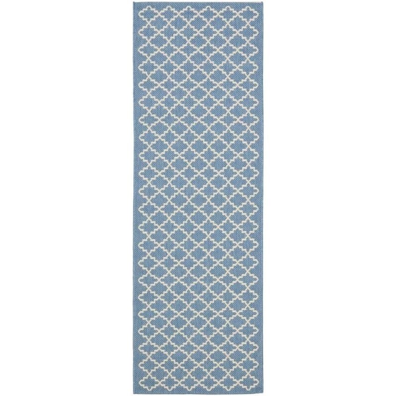 Safavieh Courtyard Blue Indoor Outdoor Rug - Runner 2'3