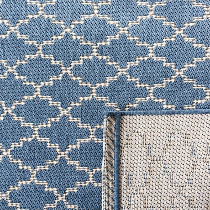Safavieh Courtyard Blue Indoor Outdoor Rug - Square 7'10