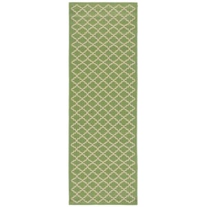 Safavieh Courtyard Green Indoor Outdoor Rug - Runner 2'3&quot x 8'