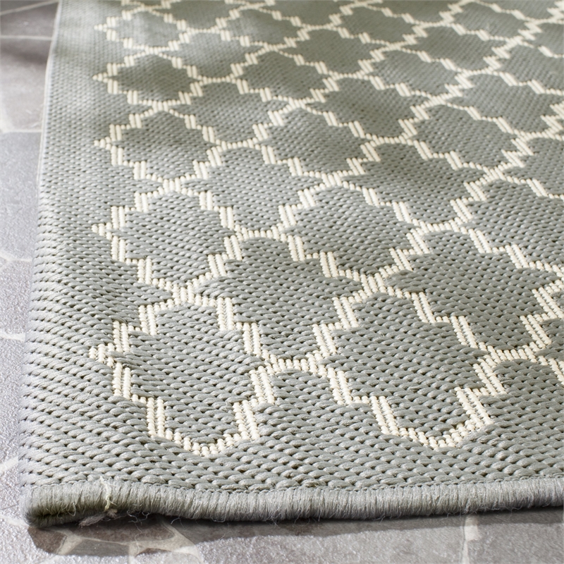 Safavieh Courtyard Anthracite Indoor Outdoor Rug - Square 4'