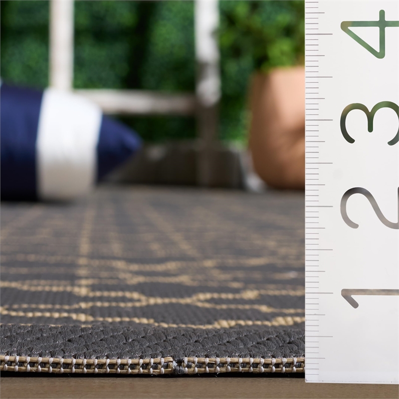 Safavieh Courtyard Anthracite Indoor Outdoor Rug - Square 4'