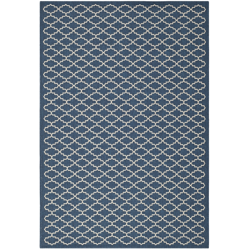 Safavieh Courtyard Navy Indoor Outdoor Rug - 5'3