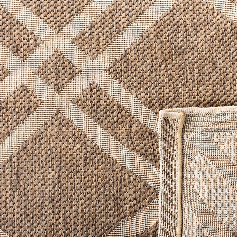 Safavieh Courtyard Brown Indoor Outdoor Rug - Square 7'10