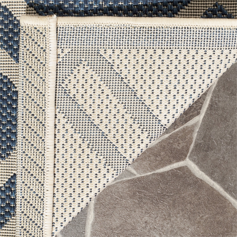 Safavieh Courtyard Blue Indoor Outdoor Rug - 2'7