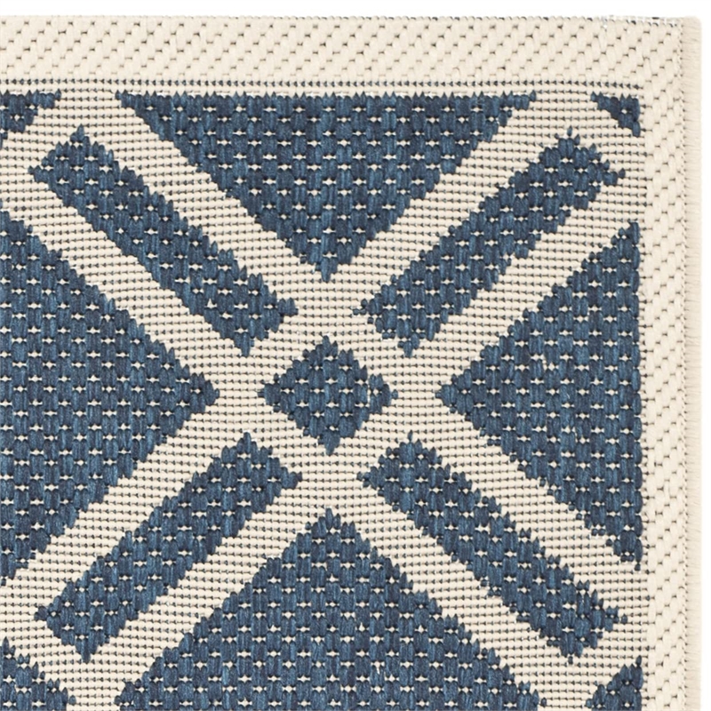 Safavieh Courtyard Blue Indoor Outdoor Rug - 2'7