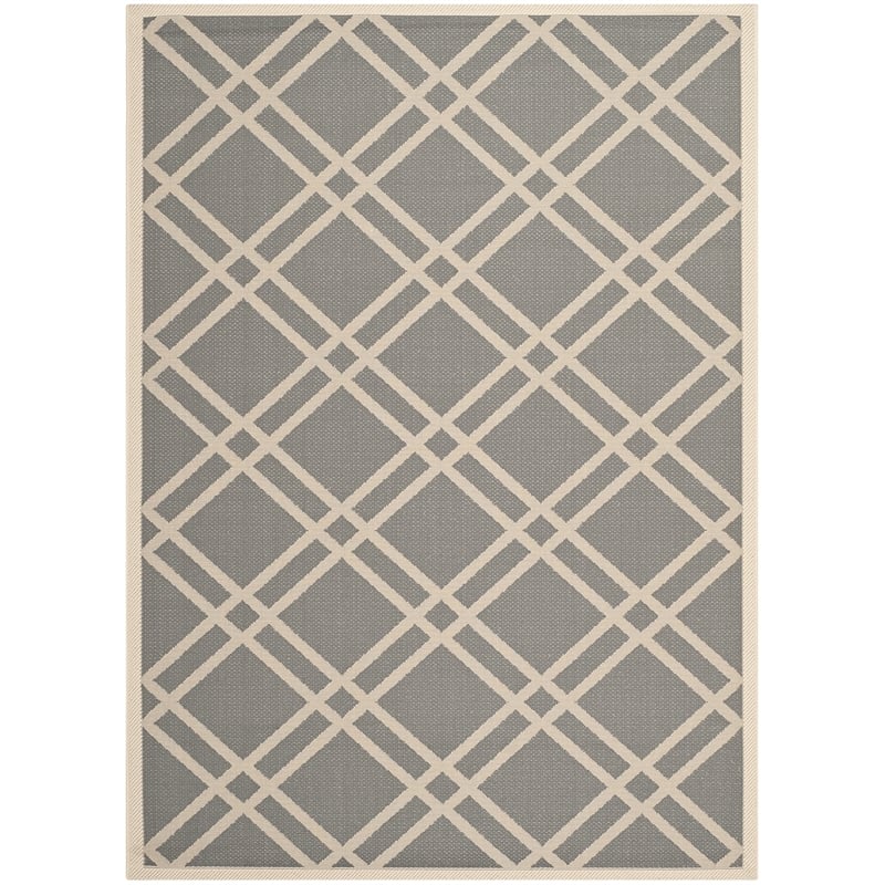 Safavieh Courtyard Blue Indoor Outdoor Rug - 4' x 5'7
