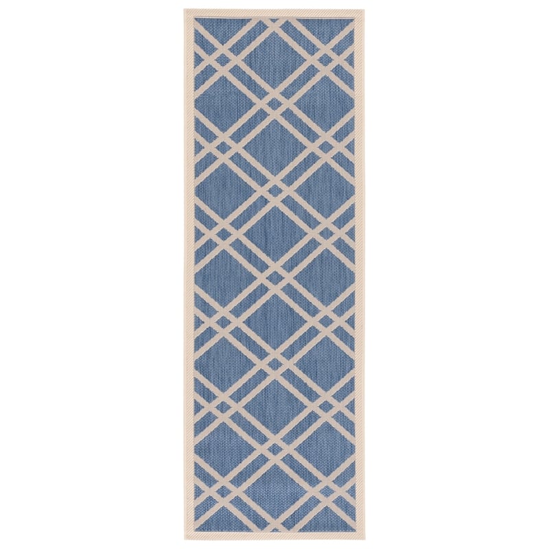 Safavieh Courtyard Blue Indoor Outdoor Rug - Runner 2'3