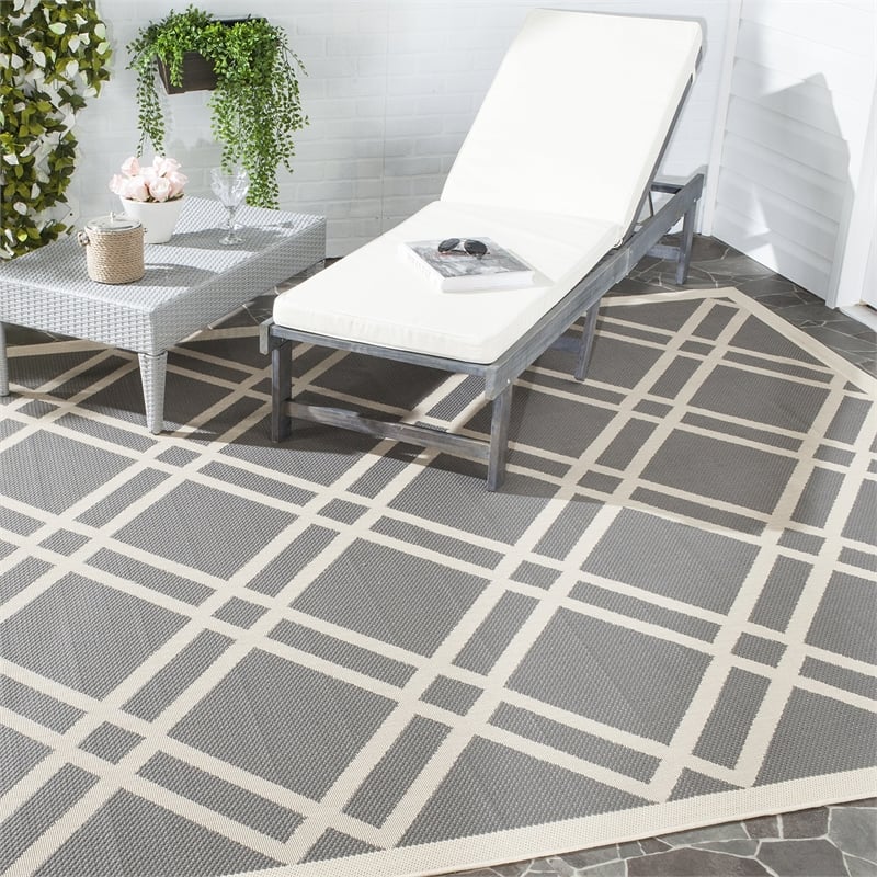 Safavieh Courtyard Blue Indoor Outdoor Rug - Square 7'10