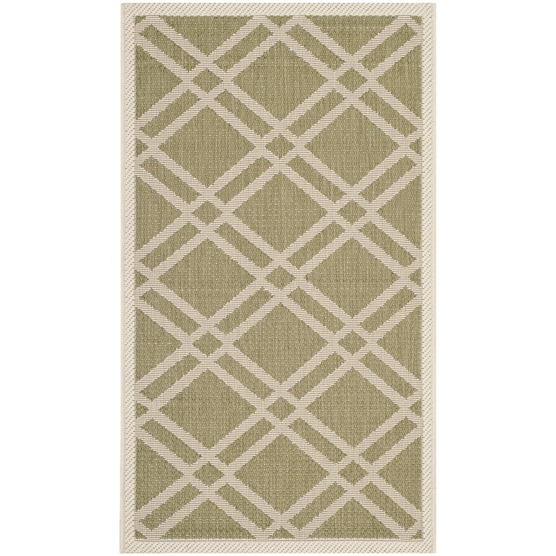 Safavieh Courtyard Green Indoor Outdoor Rug - 2' x 3'7