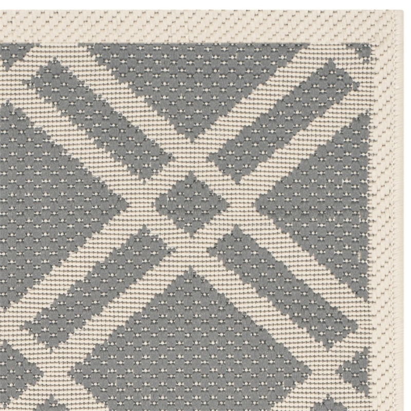 Safavieh Courtyard Anthracite Indoor Outdoor Rug - 2' x 3'7