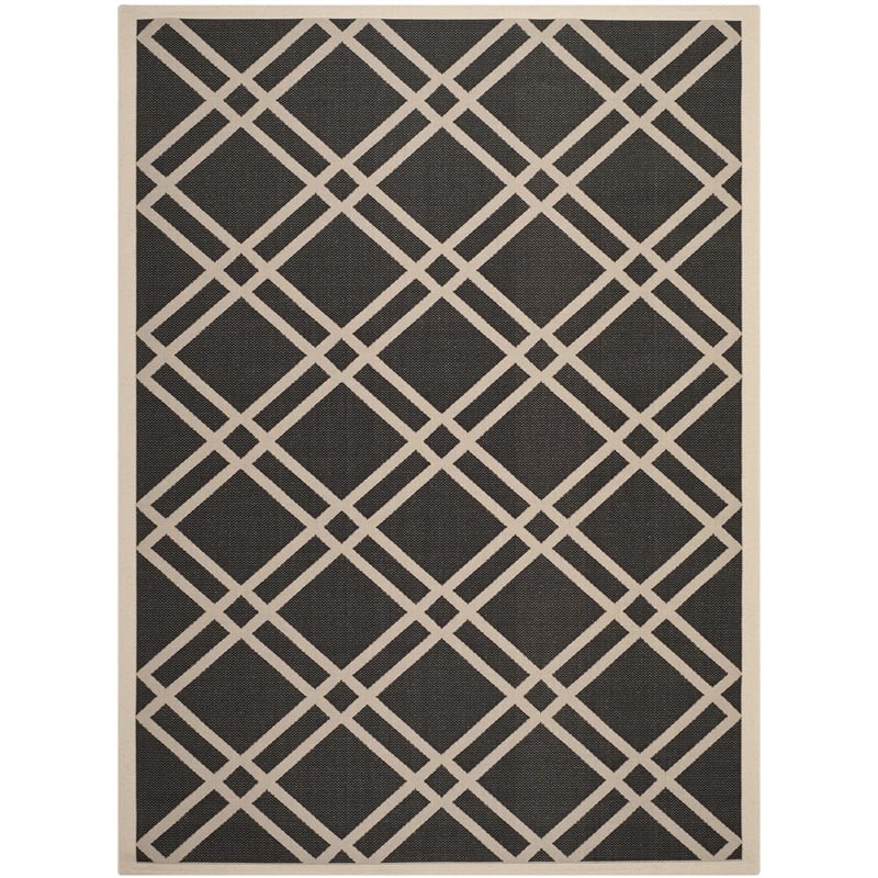 Safavieh Courtyard Black Indoor Outdoor Rug - 9' x 12'