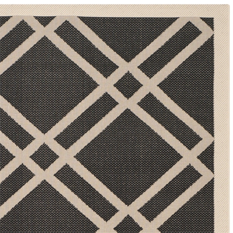 Safavieh Courtyard Black Indoor Outdoor Rug - 9' x 12'