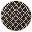 Safavieh Courtyard Black Indoor Outdoor Rug - Round 7'10