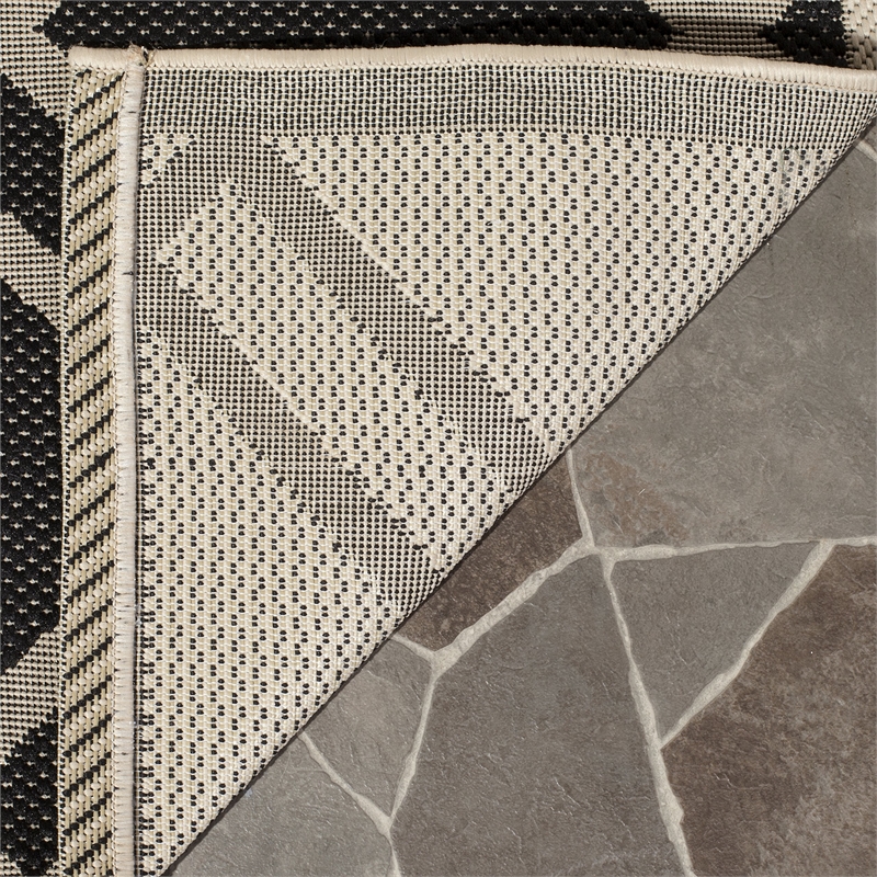 Safavieh Courtyard Black Indoor Outdoor Rug - Square 7'10