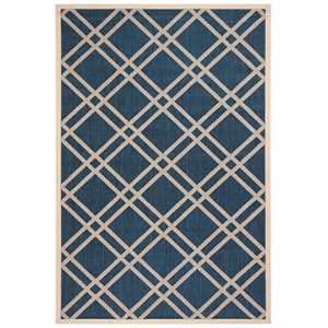 Safavieh Courtyard Navy Indoor Outdoor Rug - 6'7&quot x 9'6&quot