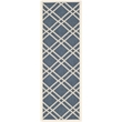 Safavieh Courtyard Navy Indoor Outdoor Rug - Runner 2'3