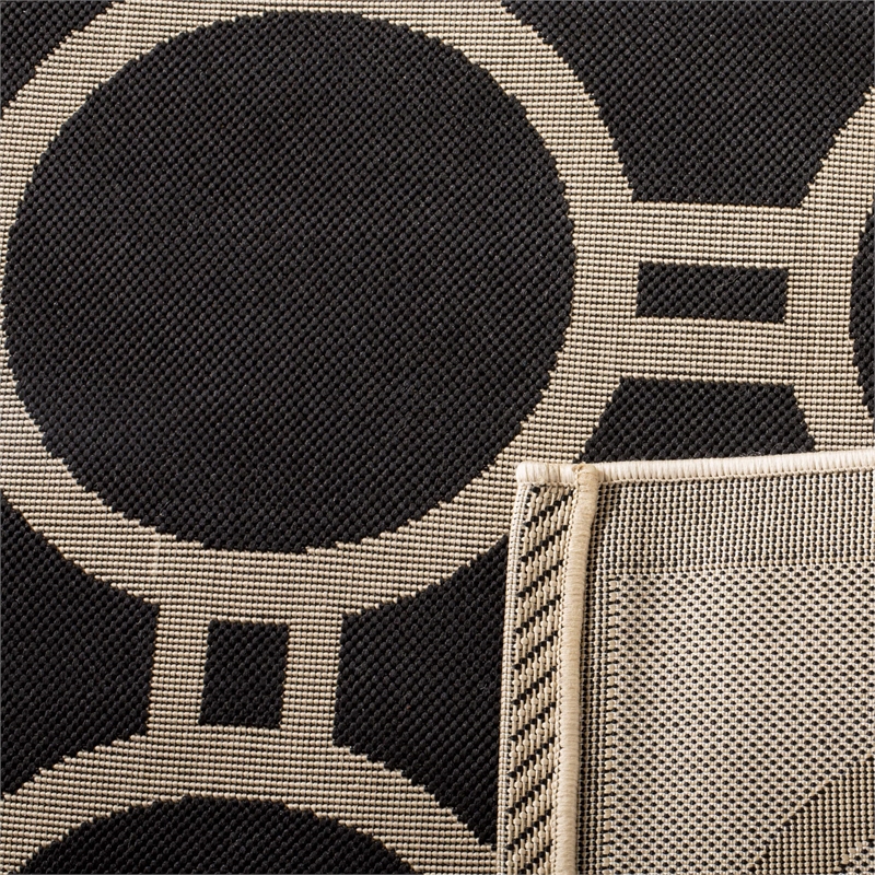 Safavieh Courtyard Black Indoor Outdoor Rug - 2' x 3'7