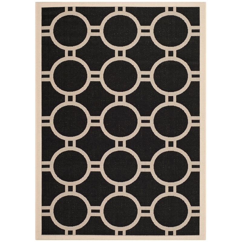 Safavieh Courtyard Black Indoor Outdoor Rug - 4' x 5'7