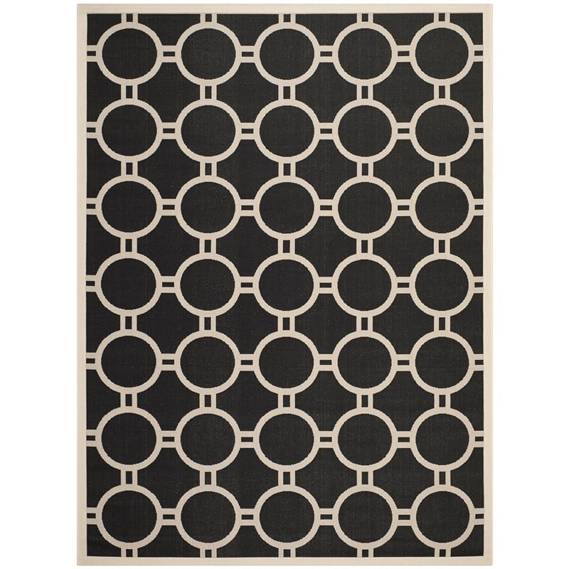 Safavieh Courtyard Black Indoor Outdoor Rug - 8' x 11'