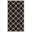 Safavieh Courtyard Black Indoor Outdoor Rug - Runner 2'7