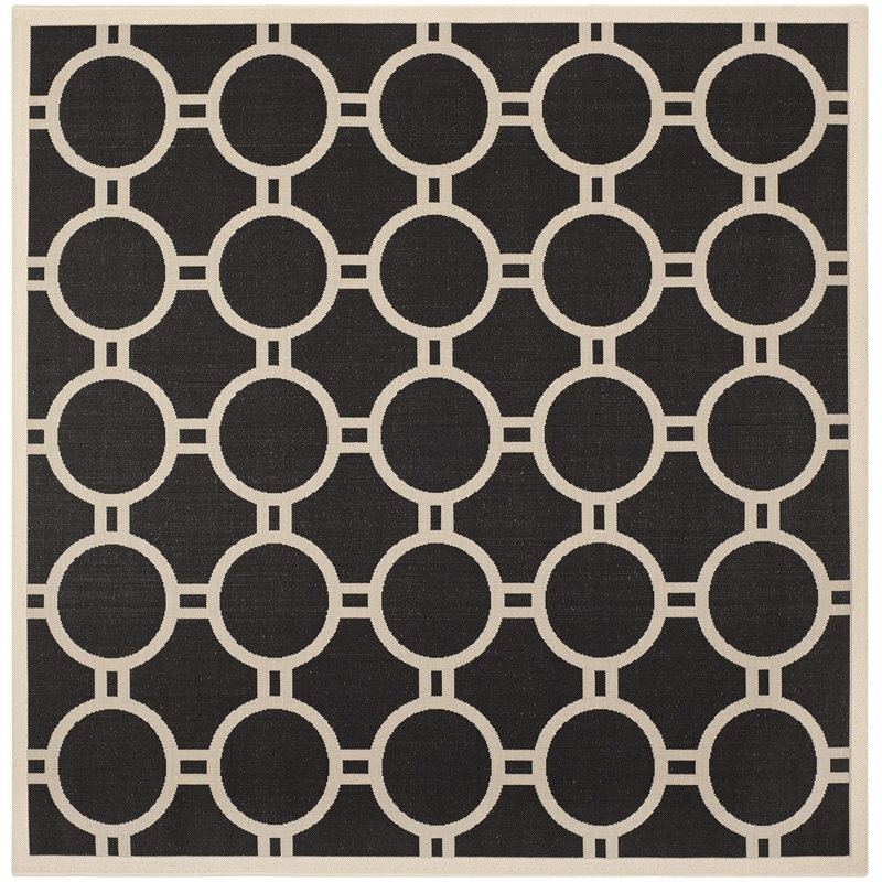 Safavieh Courtyard Black Indoor Outdoor Rug - Square 7'10