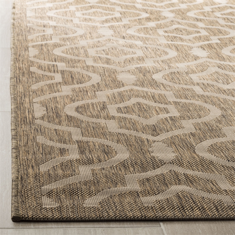 Safavieh Courtyard Brown Indoor Outdoor Rug - 2' x 3'7