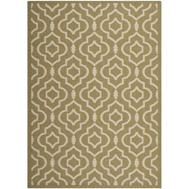 Safavieh Courtyard Green Indoor Outdoor Rug - 4' x 5'7