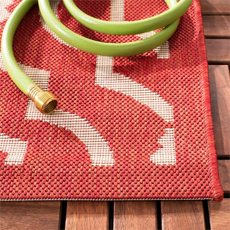 Safavieh Courtyard Red Indoor Outdoor Rug - 5'3
