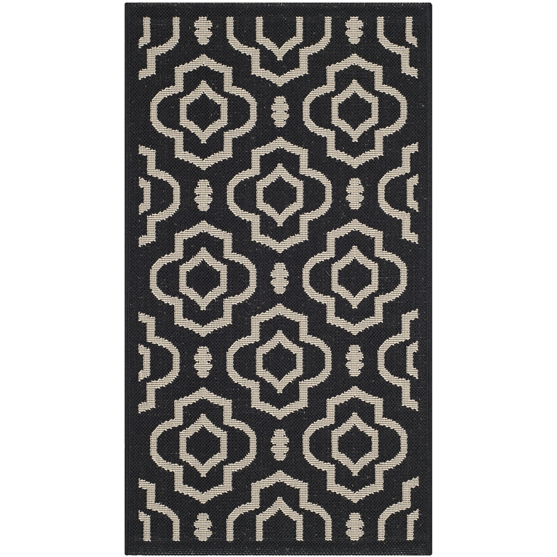 Safavieh Courtyard Black Indoor Outdoor Rug - 2' x 3'7
