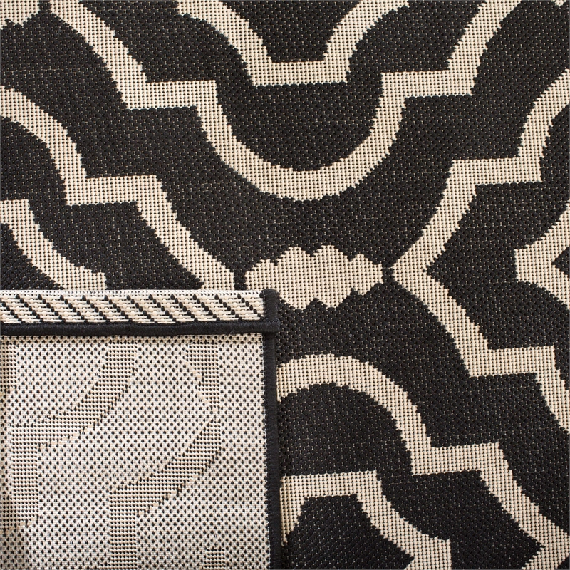 Safavieh Courtyard Black Indoor Outdoor Rug - 8' x 11'