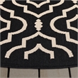 Safavieh Courtyard Black Indoor Outdoor Rug - Round 7'10