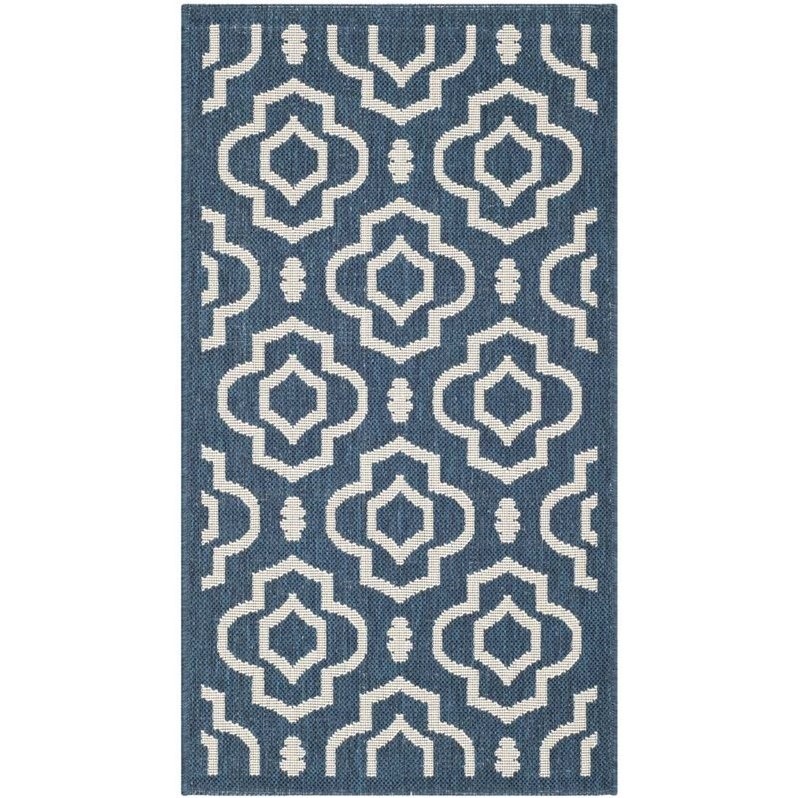 Safavieh Courtyard Navy Indoor Outdoor Rug - 2' x 3'7