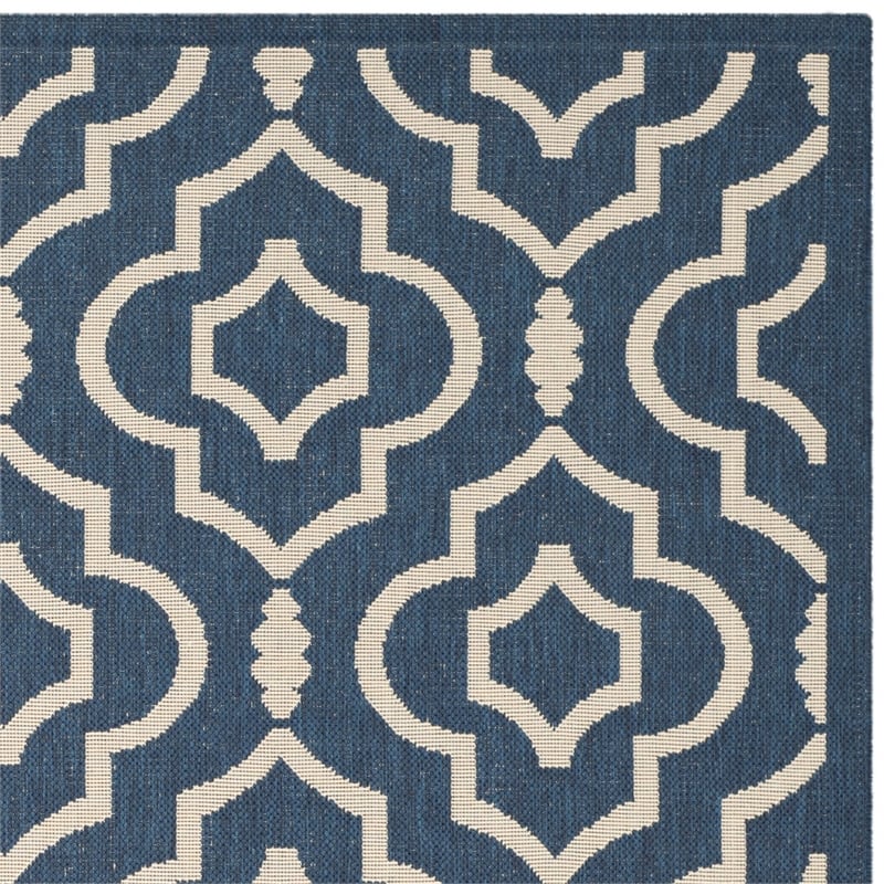 Safavieh Courtyard Navy Indoor Outdoor Rug - 5'3