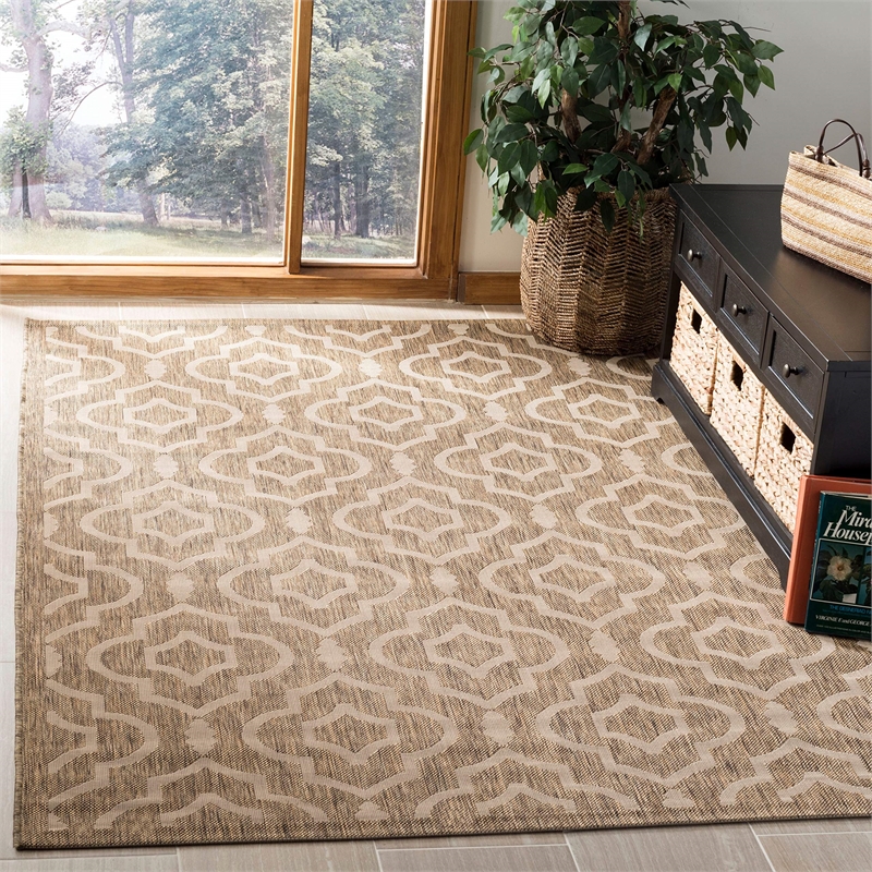 Safavieh Courtyard Navy Indoor Outdoor Rug - 9' x 12'