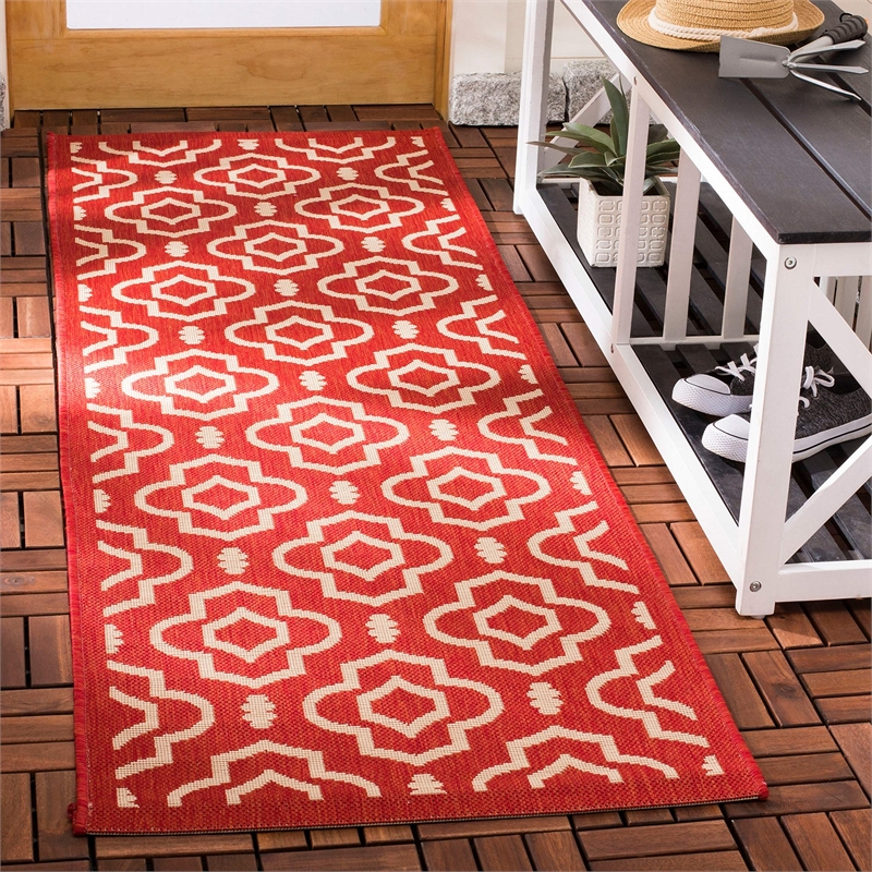 Safavieh Courtyard Navy Indoor Outdoor Rug - 9' x 12'