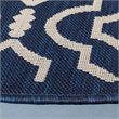 Safavieh Courtyard Navy Indoor Outdoor Rug - Round 6'7