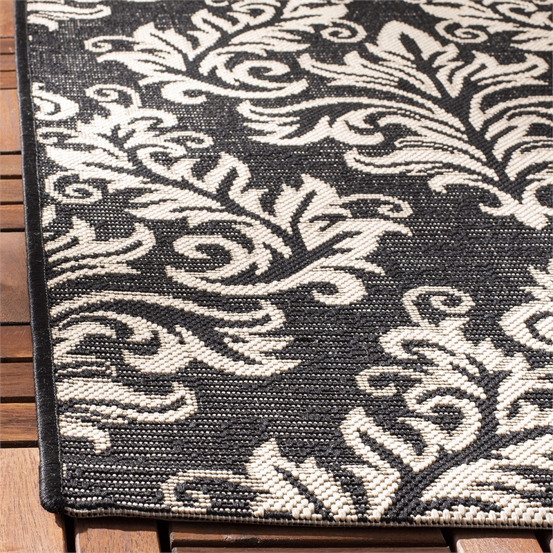Safavieh Courtyard Black Indoor Outdoor Rug - Runner 2'3