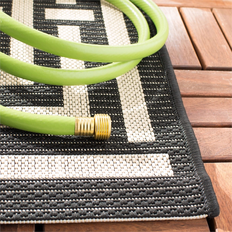 Safavieh Courtyard Black Indoor Outdoor Rug - Runner 2'3