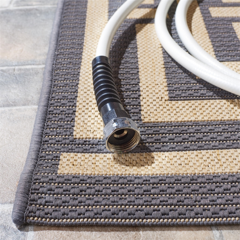 Safavieh Courtyard Grey Indoor Outdoor Rug - Runner 2'3