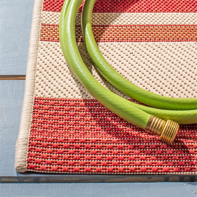 Safavieh Courtyard Beige Indoor Outdoor Rug - 2'7