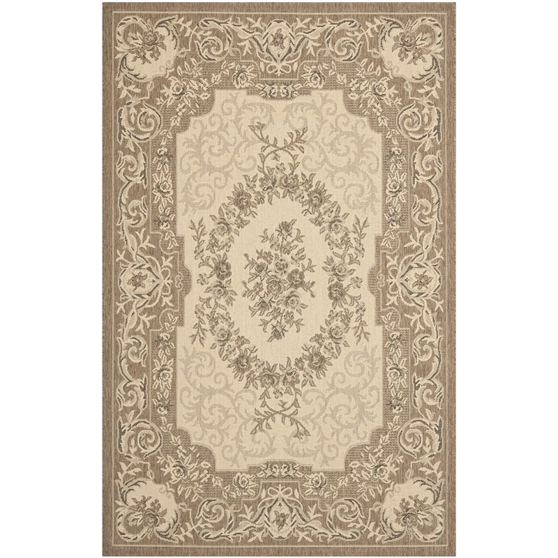 Safavieh Courtyard Creme Indoor Outdoor Rug - 6'7